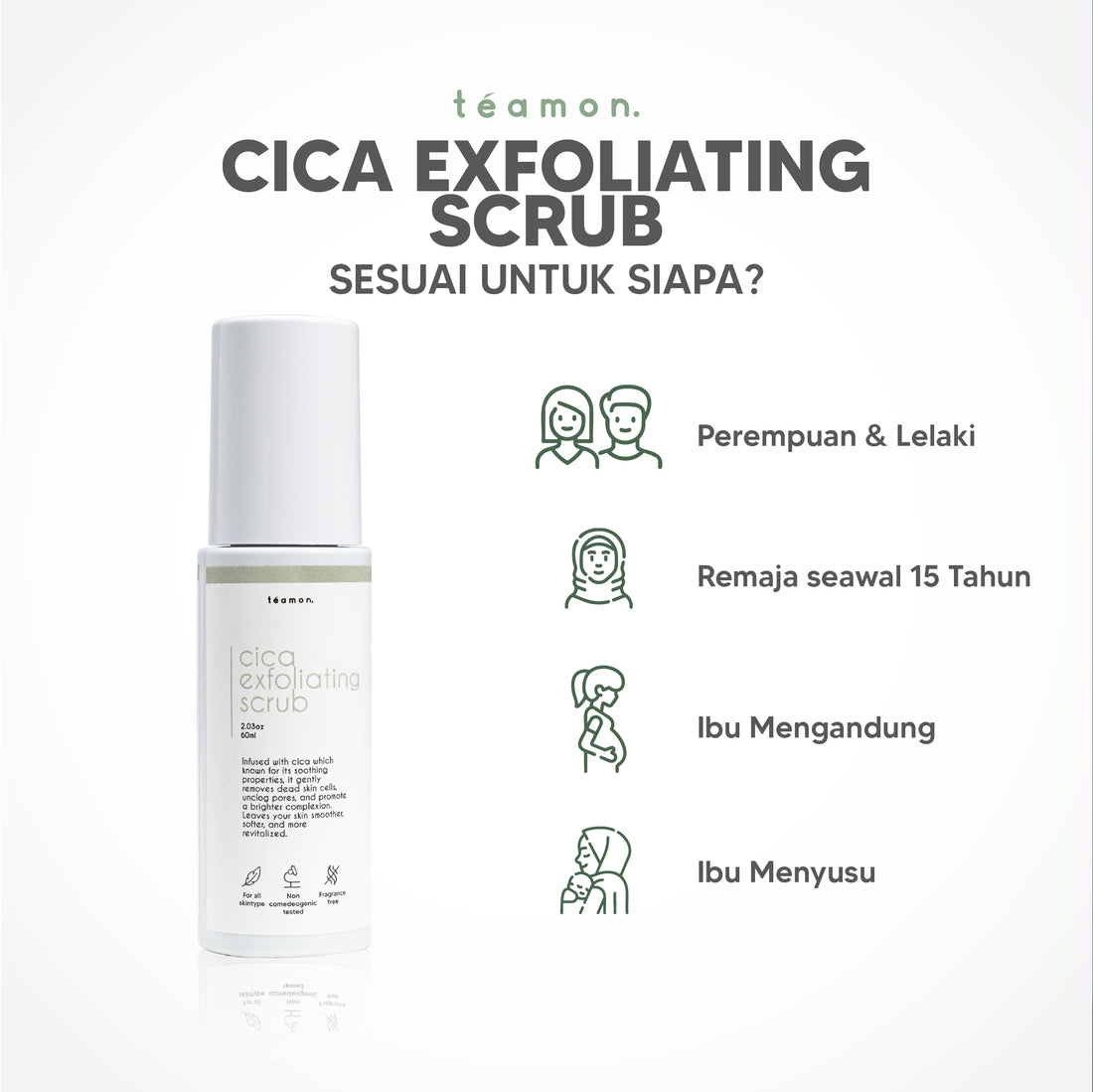 TEAMON Cica Exfoliating Scrub 60ml