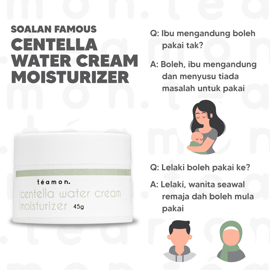 Centella Water Cream Moisturizer 45g