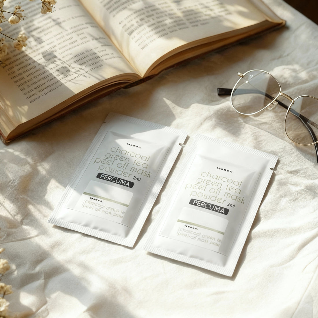 Free Sample - Charcoal Green Tea Peel-Off Mask Powder