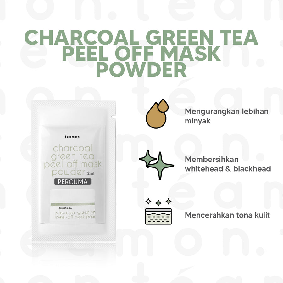 Free Sample - Charcoal Green Tea Peel-Off Mask Powder