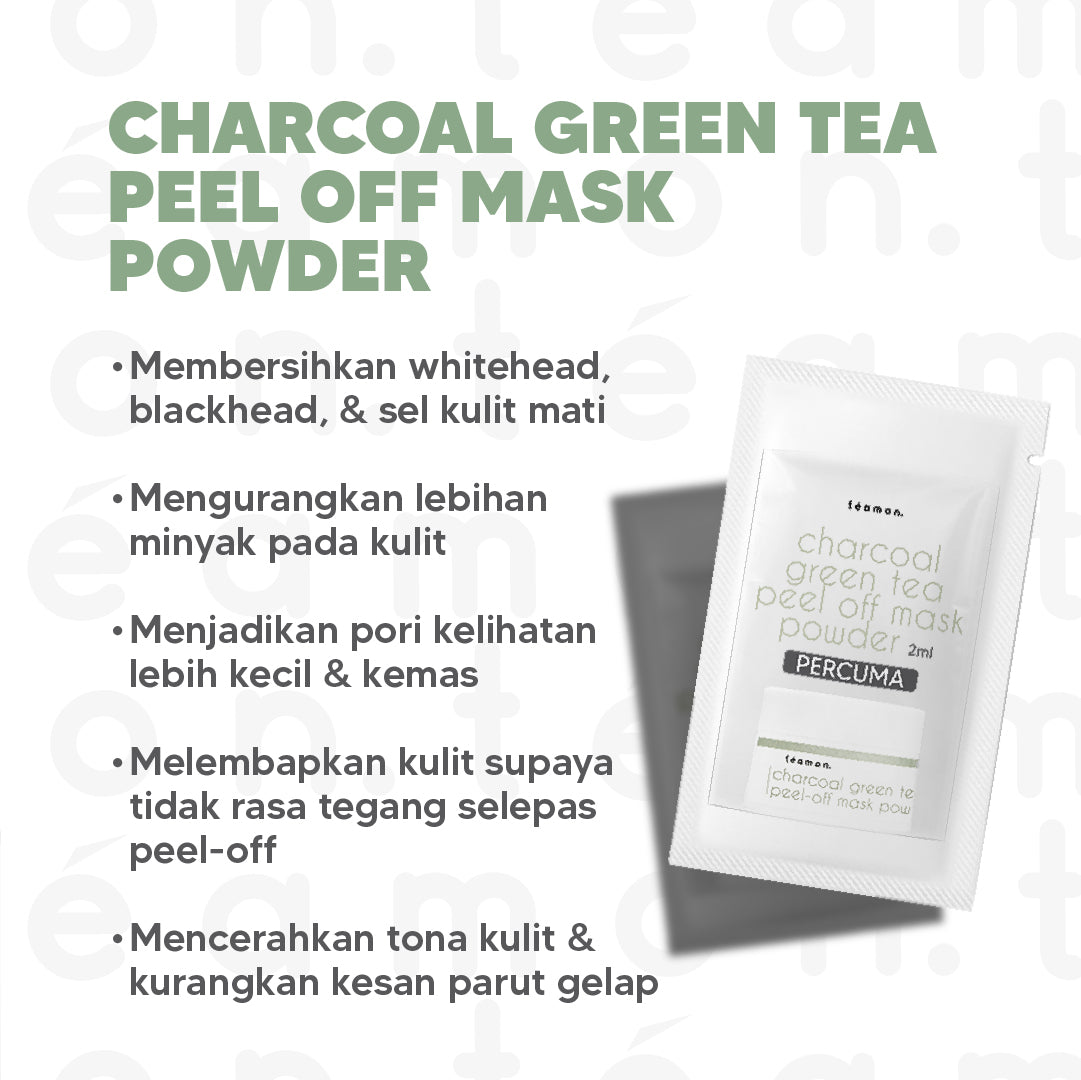 Free Sample - Charcoal Green Tea Peel-Off Mask Powder